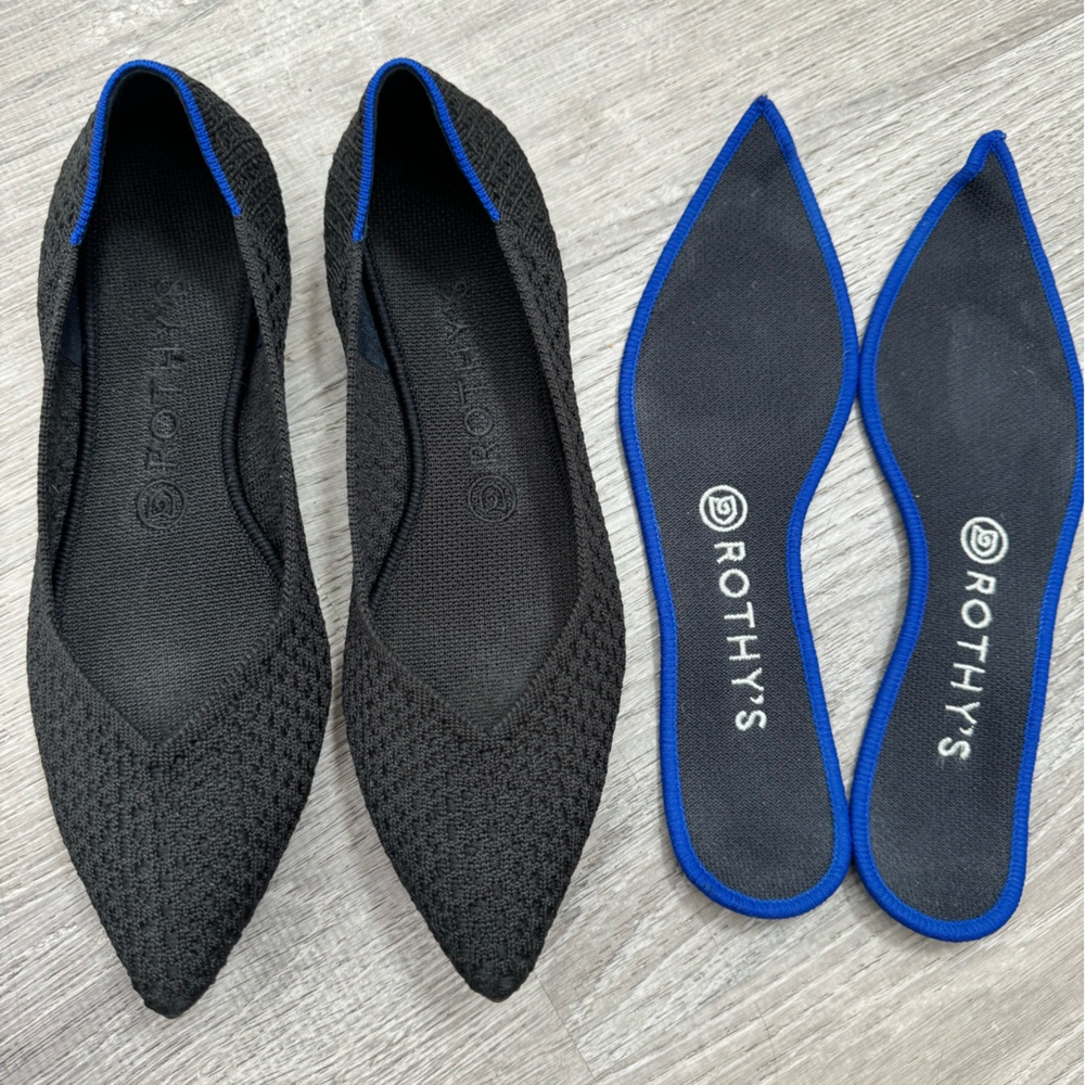 Rothy’s the point black knitted